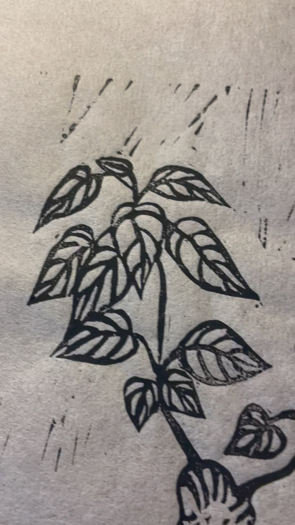 Bonsai Linocut Print
