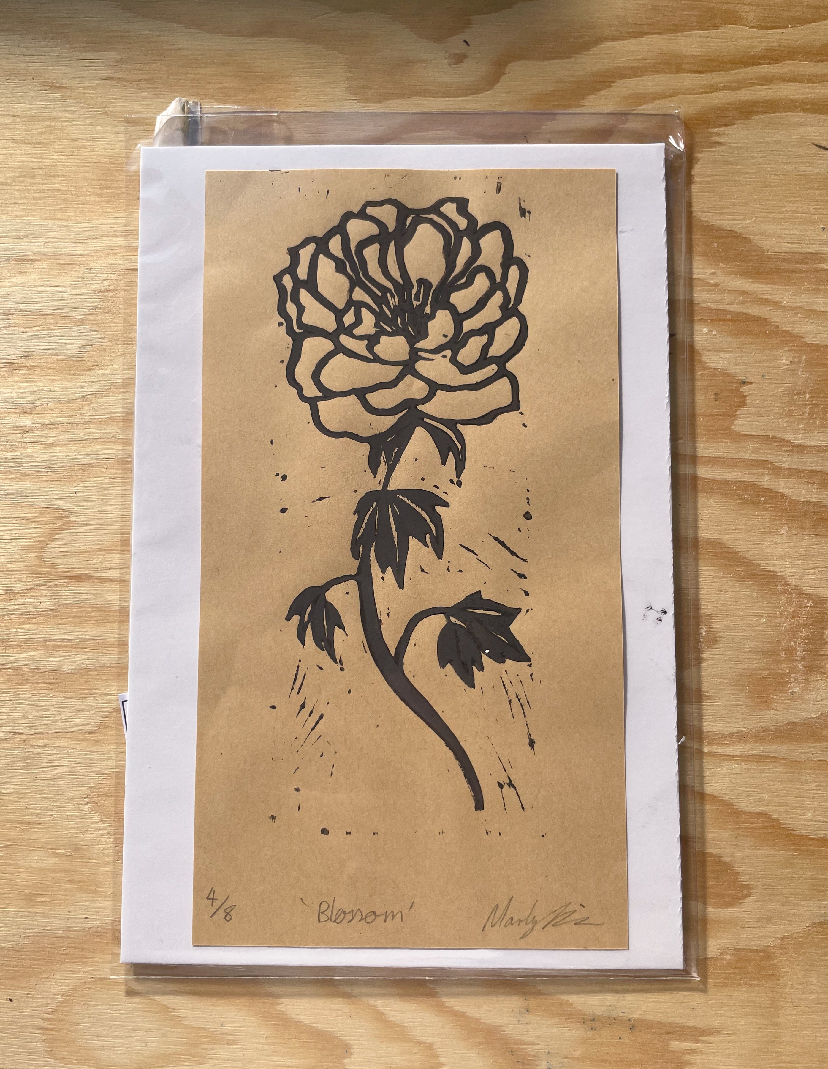 Blossom Linocut Print