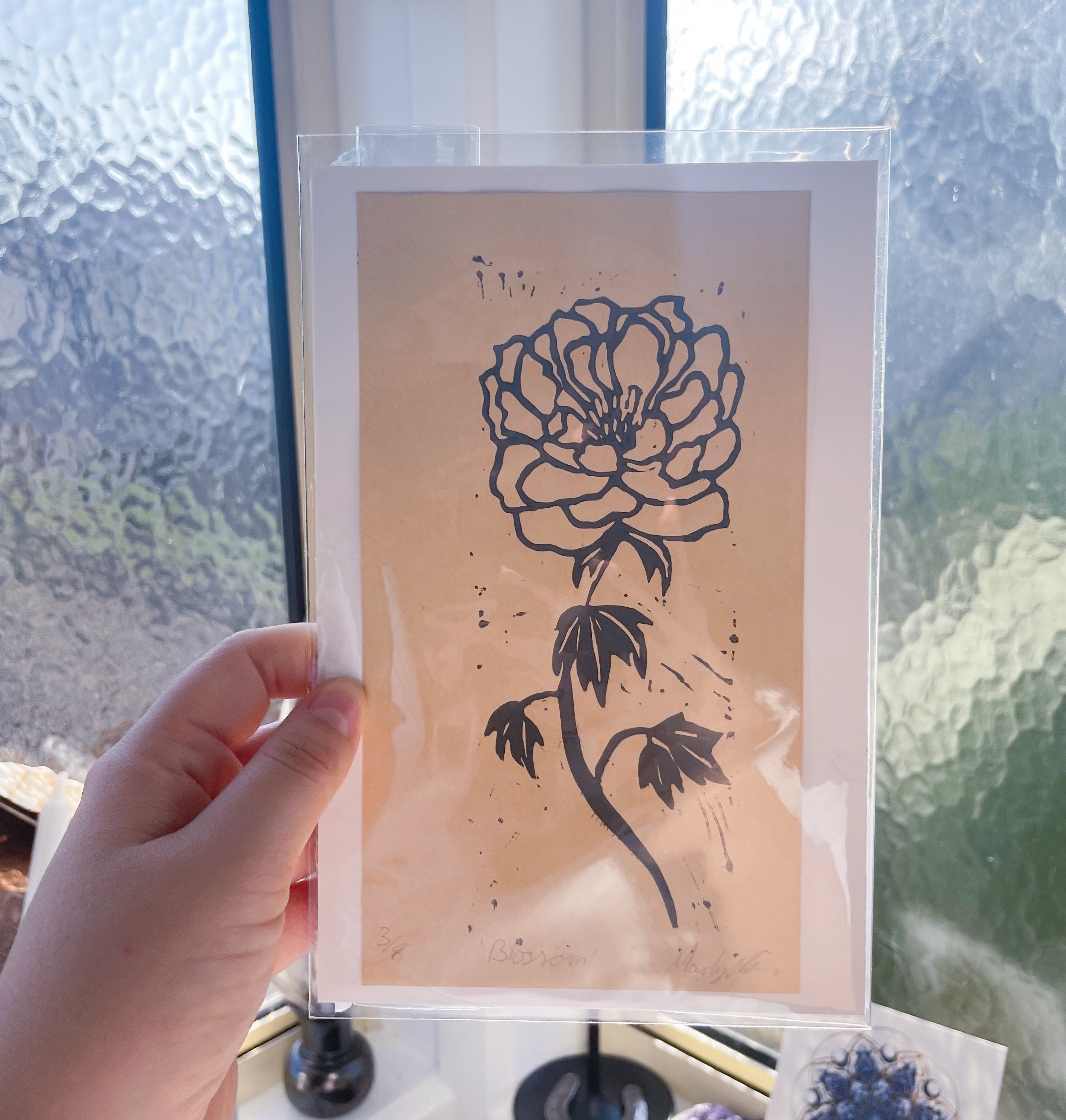 Blossom Linocut Print