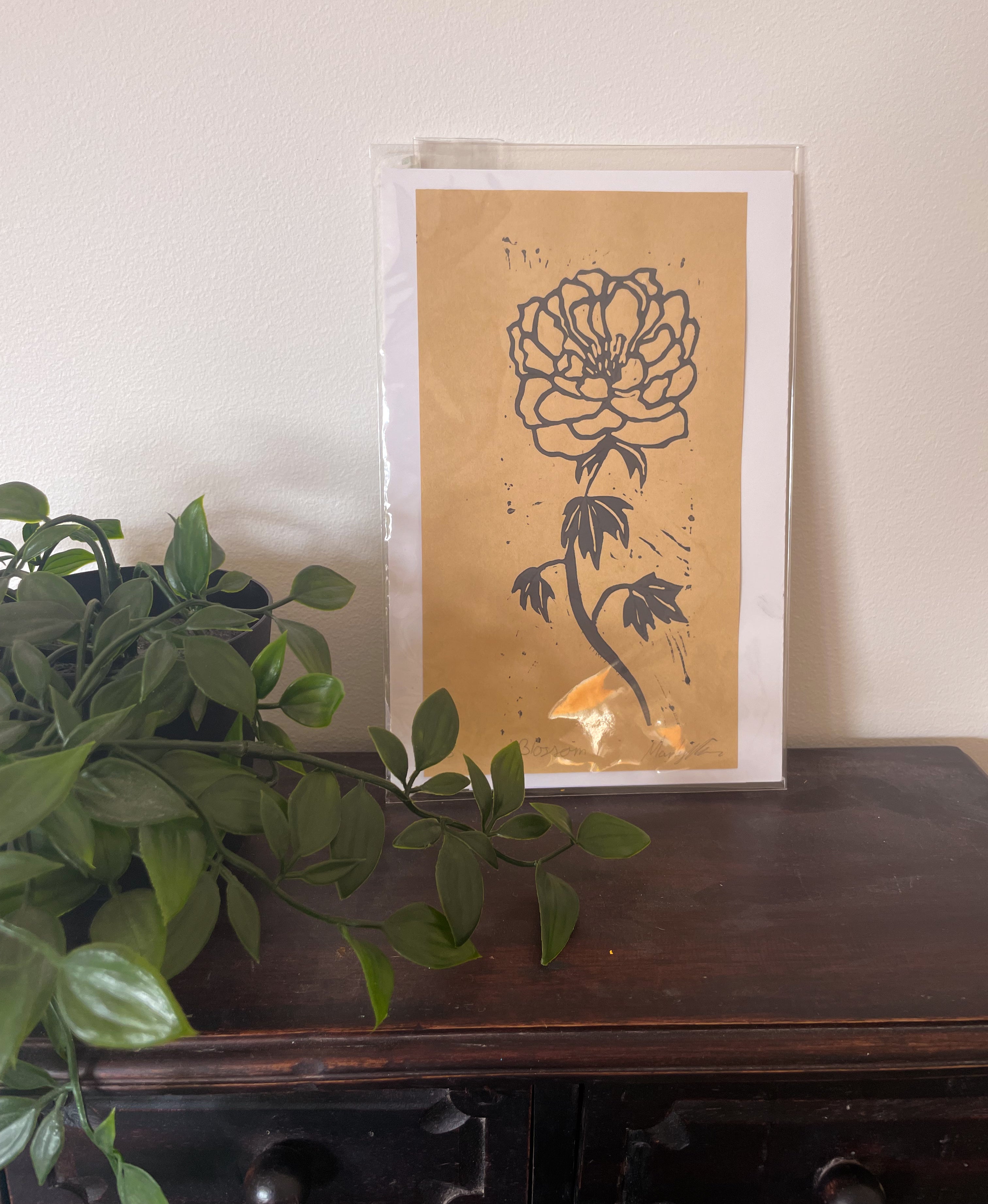 Blossom Linocut Print