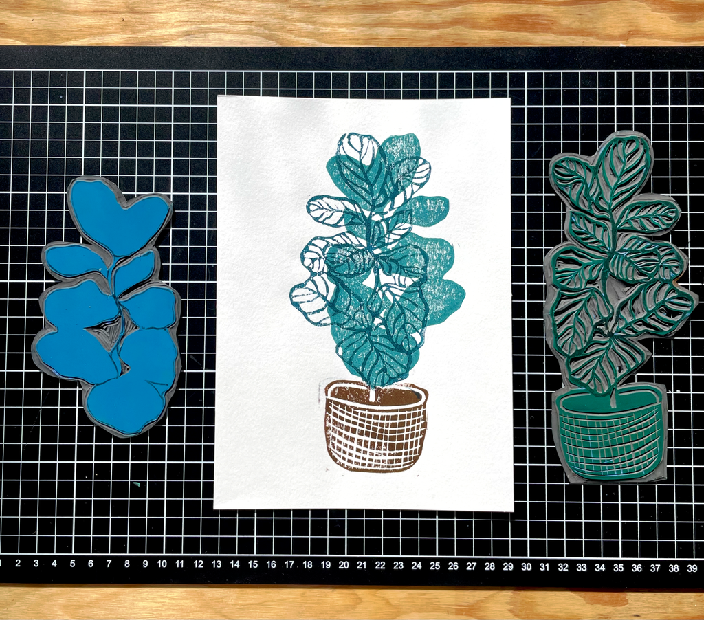 Fig Tree Linocut Print