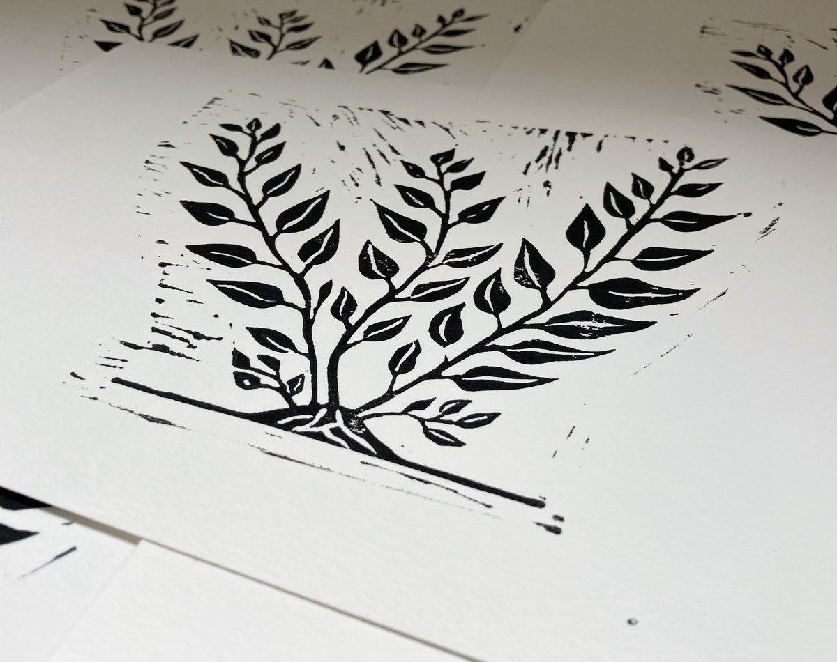 Spring Linocut Print