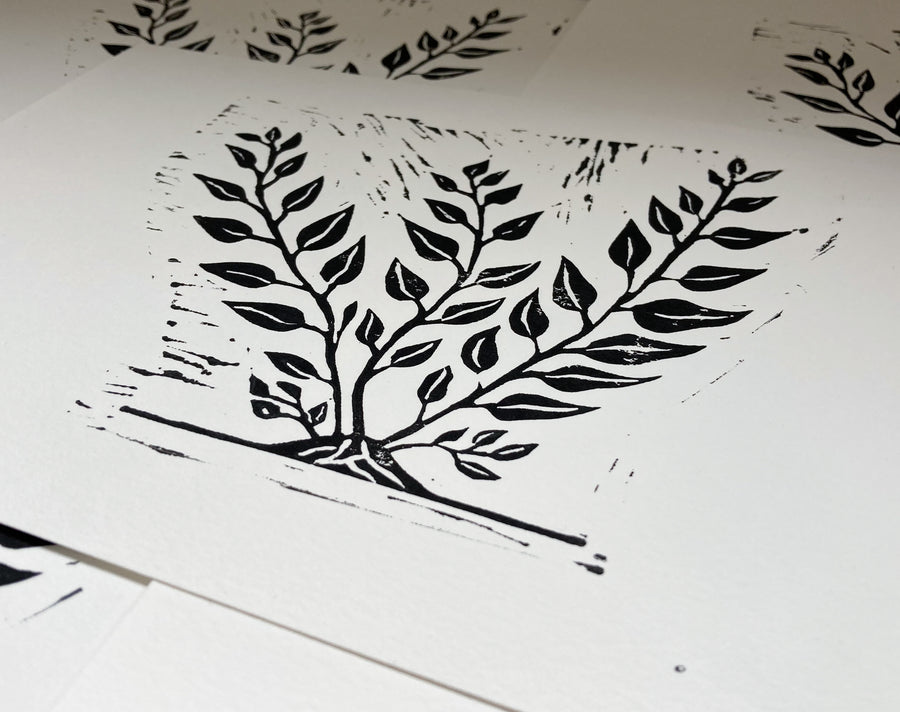 Spring Linocut Print